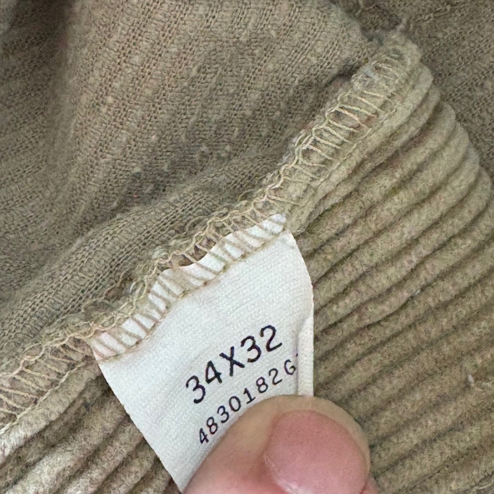 Polo Ralph Lauren Andrew Pant Tan Corduroy Pleated Trousers 34x32 Mens - Picture 6 of 12